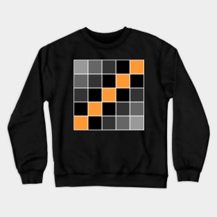Orange Grid Crewneck Sweatshirt